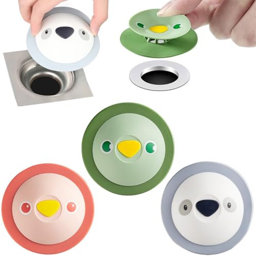 WXNPA 3 Pezzi Tappi per Vasca, Tappo Lavandino Bagno Filtro di Scarico in Silicone Tappo di Scarico Universale Adatto per Bagno, Cucina, Vasca da Bagno, Tappo per Lavandino in Silicone