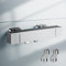Thermostatic Shower Mixer Bar, 38℃ Thermostatic Bath Shower Mixer Tap with Concealed Bubbler, 3/4 G Dual Outlets, Modern Stainless Steels, Anti Scald, Wall-Mounted, Square