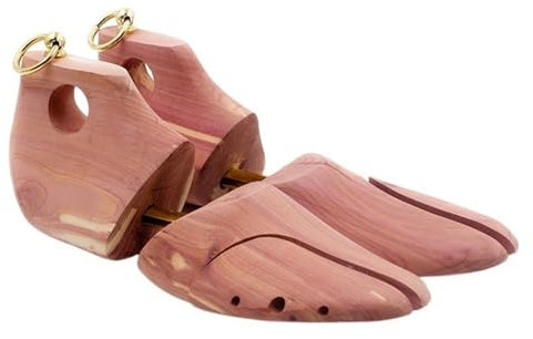 WJLYDM Shoe Tree 1 Pair Red Cedar Wood Adjustable Shoe Shaper Men's Shoe Tree Stretcher Support For Men Boot Expander Device For Men Or Women Shoes(EU 45 46)
