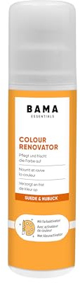 Bama Schuhpflege Colour Renovator – frischt Farben auf und pflegt Wildleder & Nubukleder, Lederpflege geeignet für Farben – 75 ml Rot