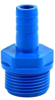 Casetlong 1/2Pcs 1/2 3/4'' To 8~16mm Blue PVC Male Thread Connectors Aquarium Tank Water Pipe Connector Irrigation Joint Adapter(G3I4-12mm,2 pieces)