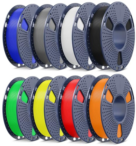 SUNLU 250g Rapide Filament PLA+2.0 Set de 8 Couleurs, PLA Plus 2.0 Filament