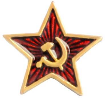CLISPEED Broche Marxista Comunista de Aleación 4 Piezas Diseño de Estrella de Cinco Puntas, Accesorio de Mujer para Ropa, Sombrero y Bufanda, Elegante y Creativo, Tamaño Pequeño