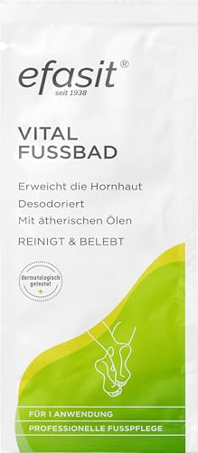 12x efasit Vital Fußbad Sachet – Hornhautweicher einzeln verpackt zu je 15g | Praktische Portionsbeutel für die Fußpflege; weicht Hornhaut auf und sorgt für gepflegte, entspannte Füße
