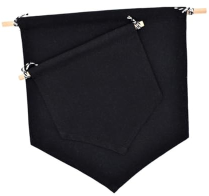 DEARMAMY 2 Stück Nordische Wanddekoration Hängende Abzeichen Banner für Pins und Broschen Kinderzimmer Deko Schwarz S Wimpelkette Wandaufhänger für Sammler