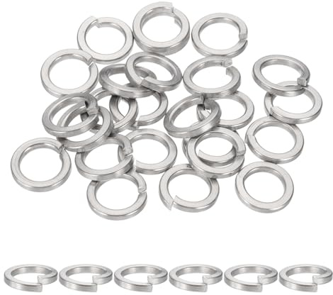 QUARKZMAN Lot De 25 Rondelle Frein M10 Rondelles Frein Fendues Argent | En Acier Inoxydable 304 Pour Vis Boulons Voitures Machines De Construction