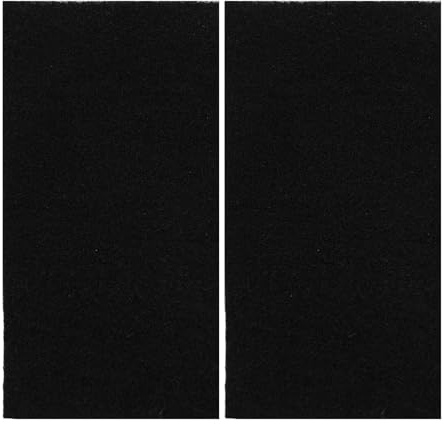 CashMuch Aktivkohle-Luftfilter-Pads, 238 x 114 x 5 mm, kompatibel mit Luftreinigern, für Zuhause, Büro und Arbeitszimmer, Schwarz, 2 Stück