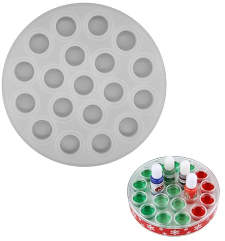 Silicone Organizer Resin Mold for Pigment Bottles - Premium Flexible Epoxy Resin Tray Molds Organizer Box for Craft Storage, Compatible with Resin, Candle Wax, Easy Demolding & Reusable