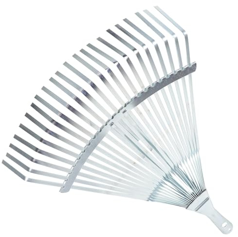 DECHOUS Rastrillo de Hojas Metálico Ajustable 22 Dientes, Cabezal Extensible para Jardinería y Césped, Herramienta Resistente para Recoger Hojas y Limpiar Jardín, Accesorio Práctico