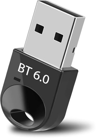 Glitfix Adaptador 6.0 Bluetooth para PC, Bluetooth USB Stick Dongle, Baja Latencia, Compatible con Windows 11/10/8.1/7, Compatible con Bluetooth 5.4, 5.3, etc, para Auriculares, Ratones (G)