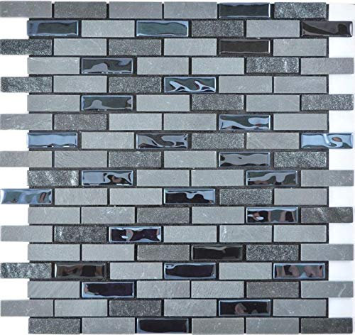 Mosaik Selbstklebend Verbund Glasmosaik Stein schwarz für WAND KÜCHE Fliesenspiegel Thekenverkleidung Wandverblender