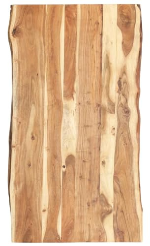 vidaXL Superficie de Mesa Restaurante Comedor Salón Sala de Estar Oficina Mueble Encimera Tablero 118x(50-60) x3,88 cm Madera Maciza Acacia