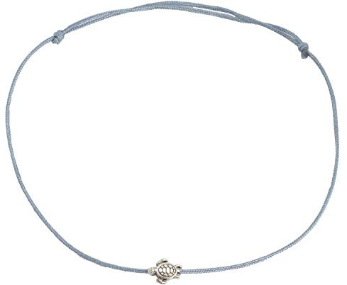 Selfmade Jewelry Fußkettchen Damen Schildkröte Handgemachtes Fußband Größenverstellbar Inkl. Geschenk-Verpackung