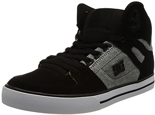 DC Shoes Men's Pure High Top Trainers Skate Shoe Black White Blue