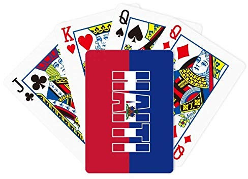 Haití País Bandera Nombre Póker Jugando Tarjeta Mágica Divertida Juego de Mesa