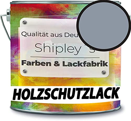 Holzschutzlack Holzlack Holzlasur wetterbeständiger Langzeitschutz Wetterschutzfarbe Holzschutzfarbe RAL 7001 Silbergrau // Shipley's Farben & Lackfabrik
