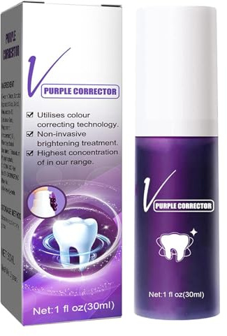 Teeth Whitening Toothpaste, Purple cream, Stain Remover paste, Colour Correcting, Purple Teeth Whitening, Strong Cleaning Power Natural Stain Remover Refreshing (1PC)