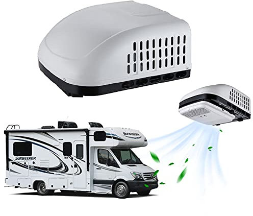Climatiseur de toit pour camping-car 15 000 BTU Climatiseur de stationnement électrique Refroidissement uniquement, système de climatisation pour camping-car, camion, camping-car, excavatrice 220V