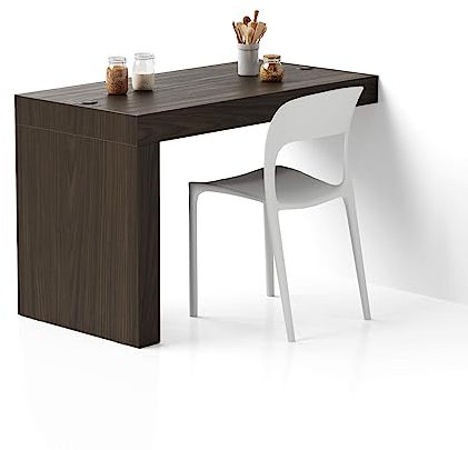 MOBILI FIVER, Evolution Esstisch 120x60, Nussbaum, Dunkel, 1 Bein, Ladegerät, Made In Italy