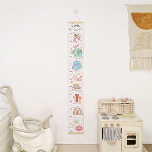 Kinder Höhe Maßnahme,Höhe Diagramm Größe Messlatte Tragbare Wandaufkleber,Messlatten für Baby- & Kleinkinderzimmer,Kinder Wachstumstabelle,für Schlafzimmer Kinderzimmer (Regenbogen)