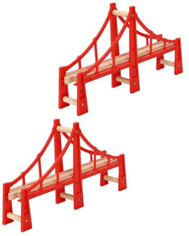 SEWOART 2stücke Eisenbahnbrücken Spielzeug Zug Zubehör Brücken Schienen Kompatibel Für Kinder Geburtstagsgeschenk