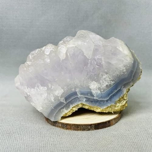 CZAOINCU Piedra Preciosa Natural de Encaje Azul ágata Amatista racimo de Cristal calcedonia Azul espécimen Cristal de Roca con curación de Piedra - (Color: Peso 575 g 110 mm) Inicio Colecciones