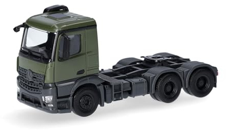 herpa LKW Modell MB Arocs M Solozugmaschine 3achs, Miniatur im Maßstab 1:87, Sammlerstück, Made in Germany, Kunststoff
