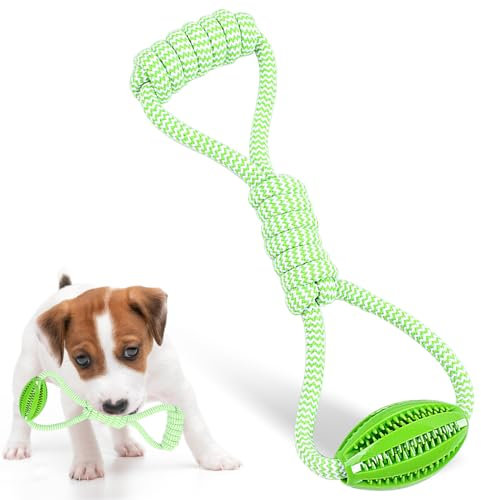 Feibety Dog Rope Toys for Large and Medium Aggressive Chewers,Tough Rope Chew Toy,Indestructible Natural Cotton Rope Tug of War Dog Toy Pull Rope Teeth Cleaning,Rope Tug & Treat Dog Toy