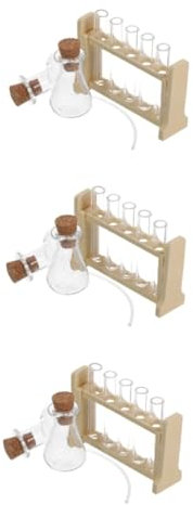 TOYANDONA 3 Sets Simulationsexperiment Reagenzglasständer Reagenzgläser Mit Gestell Haushaltsspielzeug Labore Reagenzglasständer Reagenzgläser Für Kinder Kleiner Reagenzglashalter
