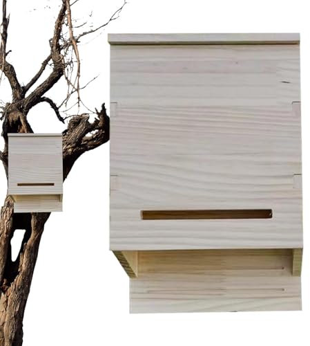 Humkopnl Fledermauskasten, Fledermausnest aus, wetterbeständig, Schutz für Fledermäuse zum Land und Wurzeln, für den Außenbereich