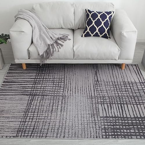 Teppich Retro Geometrie Flauschig Kurzflor,Mikrofaser Super Weich,Anti-Rutsch,Waschbar,Teppich Webteppich Für Wohnzimmer,Flur,Schlafzimmer Teppichläufer 120X160Cm
