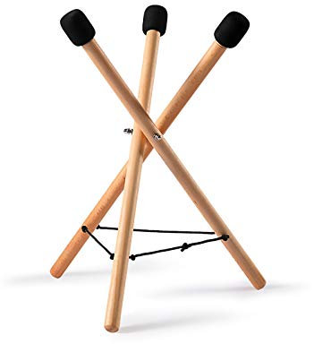 Zusammenklappbarer Zungentrommelständer aus Holz mit Stativfuß für 25,4 - 55,9 cm (10 - 22 Zoll) Percussion-Instrument hält Ihre Handpan-Trommel sicher