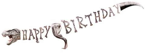 VICASKY 1 Stück Dinosaurier-geburtstagsgirlande Mit Dinosaurier-thema – Party-banner Mit Happy Birthday-alphabet-girlande