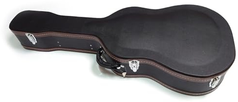 Premium Akustikgitarrenkoffer für Gibson D Serie oder 41 Zoll Gitarrenkoffer Hartschale mit Plüschinnenseite, wasserdichtes Leder, Ablagefach (B-Schwarz), B-schwarz
