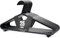 K-Mart 25pk Adult Plastic Coat Hangers, Black Colour Strong Clothes Hangers for Closet, Space Saving Hangers with Suit Pants Trouser Bar, and Strap Hooks (Black, 25 Pack)
