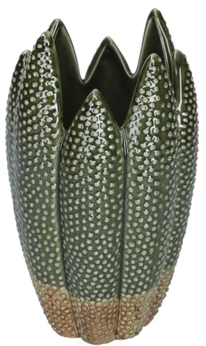 Tall Green Cactus Vase, Cactus Pot, Textured Ceramic Retro Cacti Vase, Rustic Large Vase, Green Vase, Flower Vase, Tall Vase, Tropical Vase, Botanical Vase