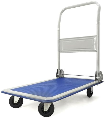 Plattformwagen Transportwagen Transportroller Rollwagen Klappbar 150kg/300kg Faltbar Handwagen Schwerlast Lagerwagen Metall mit 4 Rollen (150 kg)