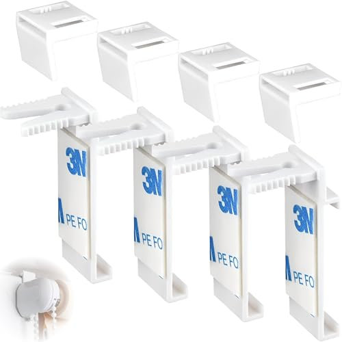 8-Teiliges Set Klemmfix Halterung,Jalousien Fenster Ohne Bohren ZubehöR,Passend FüR Klemmfix Rollo,Doppelrollos,Rollos FüR Fenster Ohne Bohren,AnschließBar An PVC-,Holzfenster,TüRfüLlungen