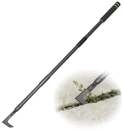 Pragmatist 43.7 Crack Weeder Long Handle Weed Puller Adjustable Weed Remover Durable Manual Crevice Weeding Tool for Sidewalk, Paver, Wall Gaps, Lawn Yard, Deck Boards