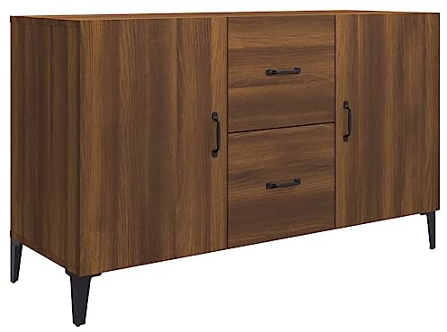 Modern Kitchen Mobile Sideboard, Space-Saving Entryway Cabinet, Brown Oak 100x36x60 cm, Sleek Storage Solution for Living Room or Bedroom, Stylish Plywood Furniture