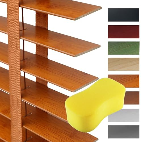 Tende Veneziane in Legno Su Misura per Interni Multicolore Tende Orizzontali Persiane Oscuranti per Finestra Soggiorno Cucina Camera 25 30 35 45 60 80 100 130 160cm Facili Da Montare(Tangerine)