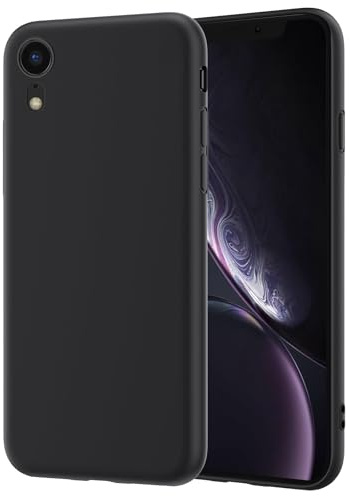 NEW'C Hülle für iPhone XR (6,1 Zoll) - Ultra Thin Silikon Schwarz Silikon Gel TPU Soft Cover Case Schutzhülle Kratzfeste mit Schock Absorption