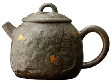 Juegos De Tazas De Té Tetera De Barro Roca Antigua, Cerámica Áspera, Juego Té Kung Fu, Decoración Hecha A Mano 180ml Juego De Té De La Tarde(Type-A)