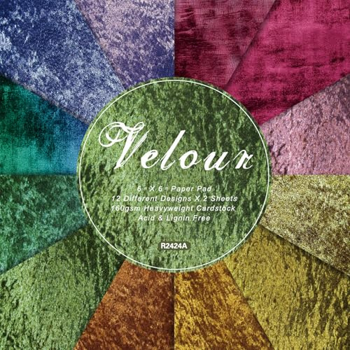 24 Blatt/12 Designs Scrapbook Papier, 6 ×6 Einseitig Bastelpapier, 160gsm Designpapier, Buntes Dekorpapier für Scrapbooking DIY Dekorative Hintergrund Cardmaking (A)