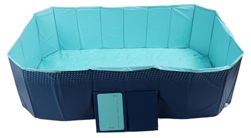 Tomantery Piscina Pieghevole Resistente all'Usura per Cani da Cortile, Piscina Portatile Non Gonfiabile Addensata per attività Familiari All'aperto (2,1 m)