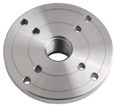 LLMWFA Steel Faceplate Flange, Lathe Face Plate with M33 X3.5mm 1/8TPI M18-2. Thread, Woodworking Turning Tools Accessory(75mmxM18X2.5)