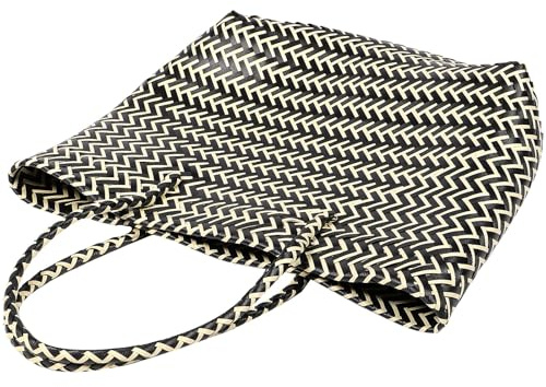 GALPADA Panier Tissé Main Grand Format Anse Portable pour Pique-Niques Extérieur et Rangement Alimentaire Résistant