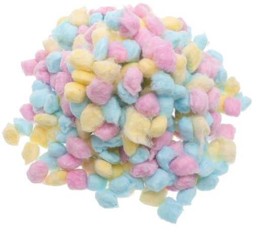 CORHAD 500g Bunte Reinigungswattebällchen aus Baumwolle für Babys mit Hoher Saugfähigkeit und Weichem Material zur Sanften Gesichtsreinigung