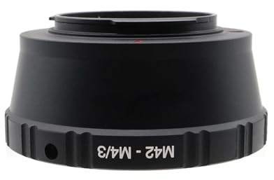 M42-M4/3 for M42 (42x1) Schraube Mount Objektiv 4/3 MFT Kamera Mount Adapter Ring, kompatibel for Panasonic, Fokus Bis Unendlich