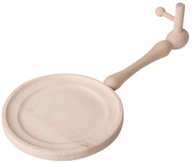 Riess, 2351-046, Pfannenknecht Profi, Servierpfanne aus Holz (Pfannenknecht) ohne Pfanne 20/24 braun
